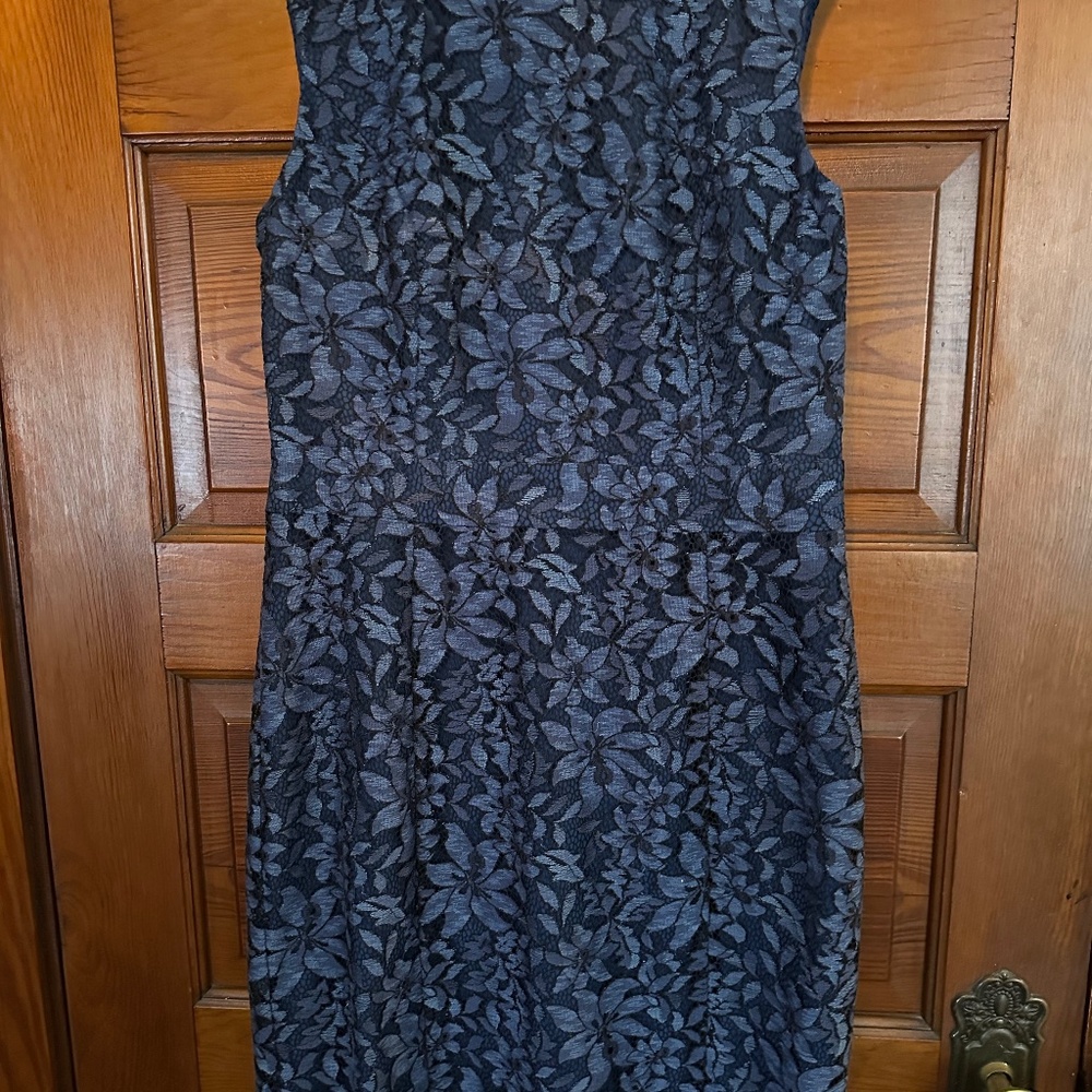 Blue Floral Lace Dress